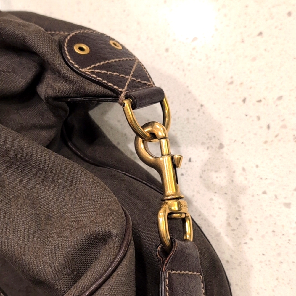 Limited Edition Gucci Boston Bag Travel 201859 GG Canvas Leather Brown - Picture 6 of 11